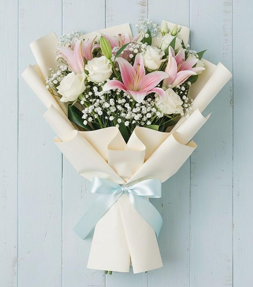 Букет цветов из: Лилии в Новогорном