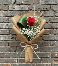 Букет цветов из:  Розы #REPLACE_PRED# Новогорном