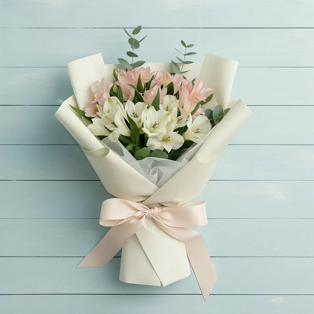 Букет цветов из: Альстромерии в Новогорном