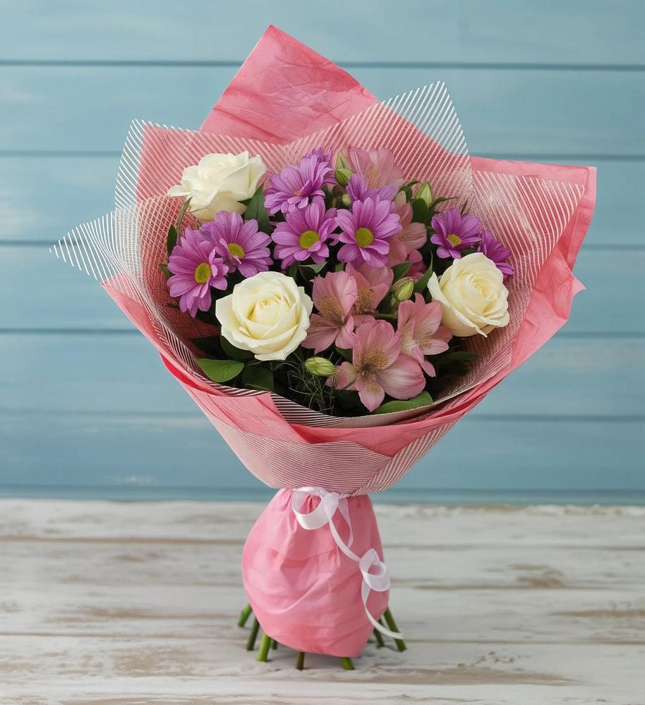 Букет цветов из: Герберы в Новогорном