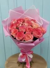Букет 15 Розовых роз Равель в Новогорном