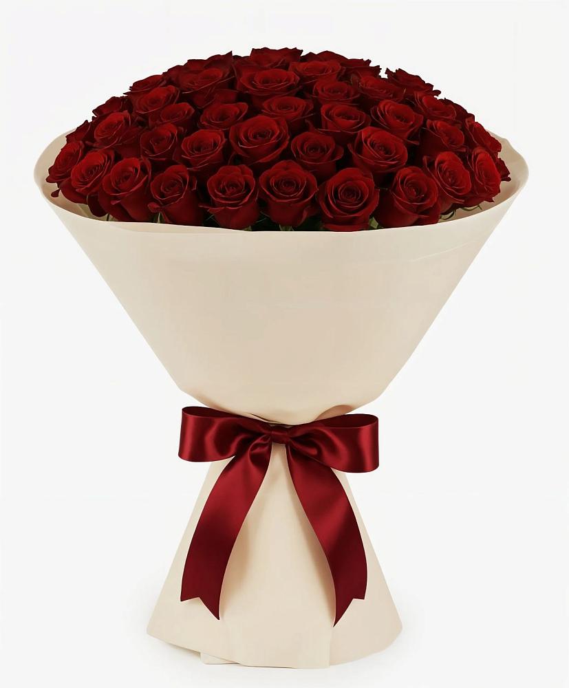 Букет 101 Бордовая роза Блэк Бакарра в Новогорном