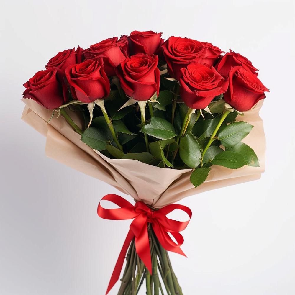 Букет 11 Красных роз Эдлесс Лав в Новогорном